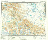 Nabesna Alaska Historical topographic map, 1:250000 scale, 1 X 3 Degree, Year 1950