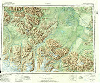 Nabesna Alaska Historical topographic map, 1:250000 scale, 1 X 3 Degree, Year 1950