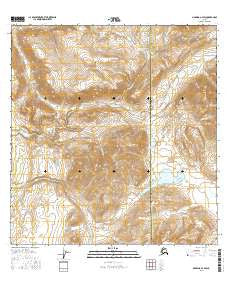 Nabesna A-2 SW Alaska Current topographic map, 1:25000 scale, 7.5 X 7.5 Minute, Year 2016