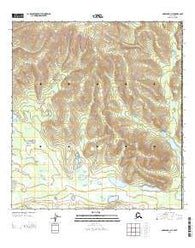 Nabesna D-1 NE Alaska Current topographic map, 1:25000 scale, 7.5 X 7.5 Minute, Year 2013