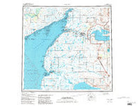 Naknek Alaska Historical topographic map, 1:250000 scale, 1 X 2 Degree, Year 1952