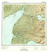 Naknek Alaska Historical topographic map, 1:250000 scale, 1 X 2 Degree, Year 1952