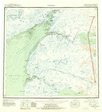 Naknek Alaska Historical topographic map, 1:250000 scale, 1 X 2 Degree, Year 1952
