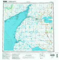 Naknek Alaska Historical topographic map, 1:250000 scale, 1 X 2 Degree, Year 1952