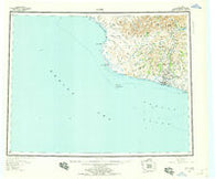 Nome Alaska Historical topographic map, 1:250000 scale, 1 X 3 Degree, Year 1950