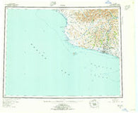 Nome Alaska Historical topographic map, 1:250000 scale, 1 X 3 Degree, Year 1950