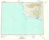 Nome Alaska Historical topographic map, 1:250000 scale, 1 X 3 Degree, Year 1950