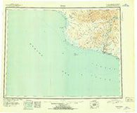 Nome Alaska Historical topographic map, 1:250000 scale, 1 X 3 Degree, Year 1951