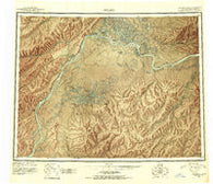 Nulato Alaska Historical topographic map, 1:250000 scale, 1 X 3 Degree, Year 1945