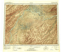 Nulato Alaska Historical topographic map, 1:250000 scale, 1 X 3 Degree, Year 1945