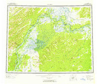 Nulato Alaska Historical topographic map, 1:250000 scale, 1 X 3 Degree, Year 1952