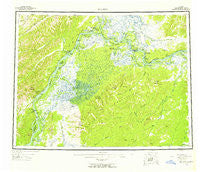 Nulato Alaska Historical topographic map, 1:250000 scale, 1 X 3 Degree, Year 1952