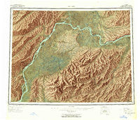 Nulato Alaska Historical topographic map, 1:250000 scale, 1 X 3 Degree, Year 1952