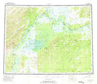 Nulato Alaska Historical topographic map, 1:250000 scale, 1 X 3 Degree, Year 1952