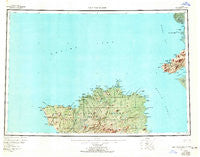 Nunivak Island Alaska Historical topographic map, 1:250000 scale, 1 X 3 Degree, Year 1954