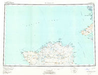 Nunivak Island Alaska Historical topographic map, 1:250000 scale, 1 X 3 Degree, Year 1954