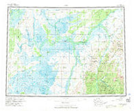 Ophir Alaska Historical topographic map, 1:250000 scale, 1 X 3 Degree, Year 1954