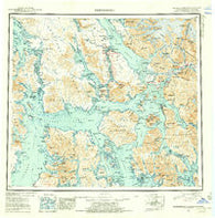 Petersburg Alaska Historical topographic map, 1:250000 scale, 1 X 2 Degree, Year 1952