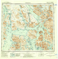 Petersburg Alaska Historical topographic map, 1:250000 scale, 1 X 2 Degree, Year 1952