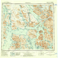 Petersburg Alaska Historical topographic map, 1:250000 scale, 1 X 2 Degree, Year 1952