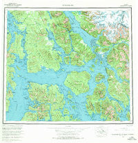 Petersburg Alaska Historical topographic map, 1:250000 scale, 1 X 2 Degree, Year 1960