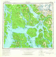 Petersburg Alaska Historical topographic map, 1:250000 scale, 1 X 2 Degree, Year 1960