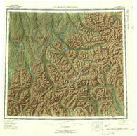 Philip Smith Mountains Alaska Historical topographic map, 1:250000 scale, 1 X 3 Degree, Year 1956