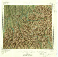Philip Smith Mountains Alaska Historical topographic map, 1:250000 scale, 1 X 3 Degree, Year 1956