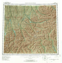 Philip Smith Mountains Alaska Historical topographic map, 1:250000 scale, 1 X 3 Degree, Year 1956