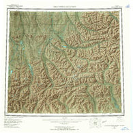 Philip Smith Mountains Alaska Historical topographic map, 1:250000 scale, 1 X 3 Degree, Year 1956