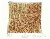 Philip Smith Mountains Alaska Historical topographic map, 1:250000 scale, 1 X 3 Degree, Year 1956