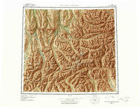 Philip Smith Mountains Alaska Historical topographic map, 1:250000 scale, 1 X 3 Degree, Year 1956