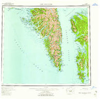 Port Alexander Alaska Historical topographic map, 1:250000 scale, 1 X 2 Degree, Year 1951