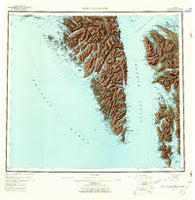 Port Alexander Alaska Historical topographic map, 1:250000 scale, 1 X 2 Degree, Year 1951