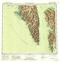 Port Alexander Alaska Historical topographic map, 1:250000 scale, 1 X 2 Degree, Year 1952