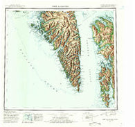 Port Alexander Alaska Historical topographic map, 1:250000 scale, 1 X 2 Degree, Year 1952