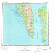 Port Alexander Alaska Historical topographic map, 1:250000 scale, 1 X 2 Degree, Year 1951