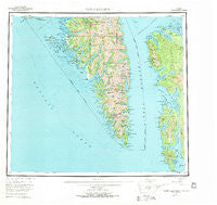 Port Alexander Alaska Historical topographic map, 1:250000 scale, 1 X 2 Degree, Year 1951