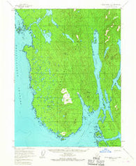 Prince Rupert D-3 Alaska Historical topographic map, 1:63360 scale, 15 X 15 Minute, Year 1955