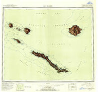Rat Islands Alaska Historical topographic map, 1:250000 scale, 1 X 2 Degree, Year 1951