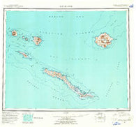 Rat Islands Alaska Historical topographic map, 1:250000 scale, 1 X 2 Degree, Year 1951
