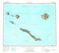 Rat Islands Alaska Historical topographic map, 1:250000 scale, 1 X 2 Degree, Year 1951