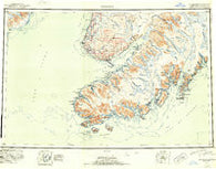 Seldovia Alaska Historical topographic map, 1:250000 scale, 1 X 3 Degree, Year 1951