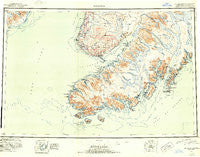 Seldovia Alaska Historical topographic map, 1:250000 scale, 1 X 3 Degree, Year 1951