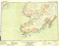 Seldovia Alaska Historical topographic map, 1:250000 scale, 1 X 3 Degree, Year 1951