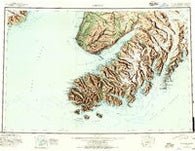 Seldovia Alaska Historical topographic map, 1:250000 scale, 1 X 3 Degree, Year 1951