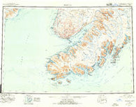Seldovia Alaska Historical topographic map, 1:250000 scale, 1 X 3 Degree, Year 1951