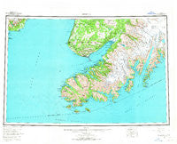 Seldovia Alaska Historical topographic map, 1:250000 scale, 1 X 3 Degree, Year 1963