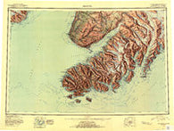 Seldovia Alaska Historical topographic map, 1:250000 scale, 1 X 3 Degree, Year 1951