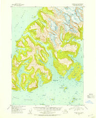 Seward D-3 Alaska Historical topographic map, 1:63360 scale, 15 X 15 Minute, Year 1952